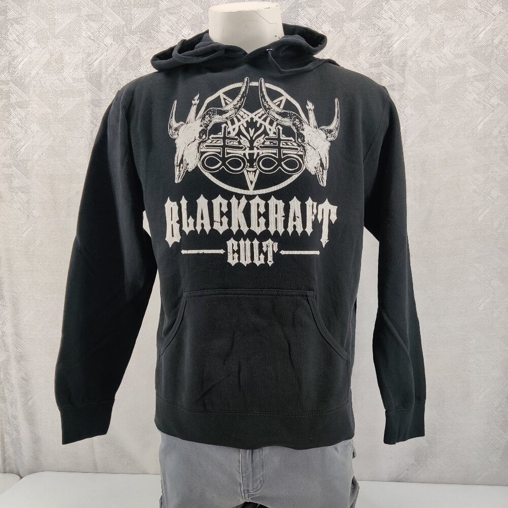 BlackCraft Cult Hoodie Mens Medium Black Graphic Occult Goth AFX4000C Sweatshirt